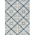 thumbnail image 1 of Tayse Madison Area Rug MDN4807 Traditional Dark Blue Diagonal Diamond 5' 3" x 5' 3" Round, 1 of 2