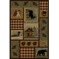 thumbnail image 1 of Tayse Nature Area Rug 6548 Brown Bears Moose 5' 3" x 7' 3" Rectangle, 1 of 3