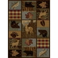 thumbnail image 1 of Tayse Nature Area Rug 6568 Brown Leaves Bears 7' 10" x 10' 3" Rectangle, 1 of 3