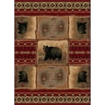 thumbnail image 1 of Tayse Nature Area Rug 6570 Lodge Red Bears Southwestern 2' 7" x 7' 3" Rectangle, 1 of 3