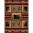 thumbnail image 1 of Tayse Nature Area Rug 6570 Novelty Red Bears Southwestern 2' x 3' Rectangle, 1 of 10