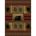 thumbnail image 1 of Tayse Nature Area Rug 6570 Red Bears Southwestern 5' 3" x 7' 3" Rectangle, 1 of 3