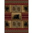 thumbnail image 1 of Tayse Nature Area Rug 6570 Red Bears Southwestern 7' 10" x 10' 3" Rectangle, 1 of 3
