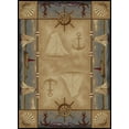 thumbnail image 1 of Tayse Nature Area Rug 6582 Beige Boats Sailing 5' 3" x 7' 3" Rectangle, 1 of 3