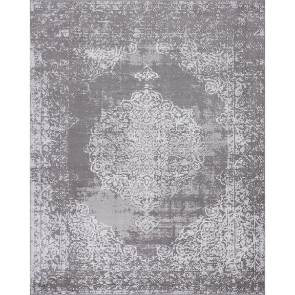 Tayse Nexus Area Rug NEX1100 Traditional Gray Faded Shaded 7' 10" x 10' 2" Rectangle