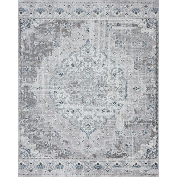 Tayse Nexus Area Rug NEX1300 Traditional Gray Faded Shaded 3' 11'' x 5'3'' Rectangle