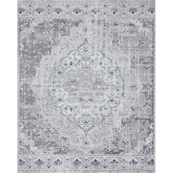 Tayse Nexus Area Rug NEX1300 Traditional Gray Faded Shaded 3' 11'' x 5'3'' Rectangle