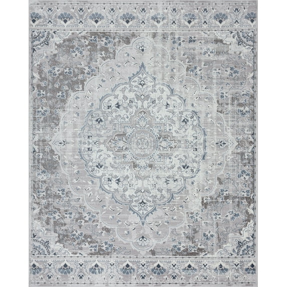 Tayse Nexus Area Rug NEX1300 Traditional Gray Faded Shaded 5' 3" x 7' 3" Rectangle
