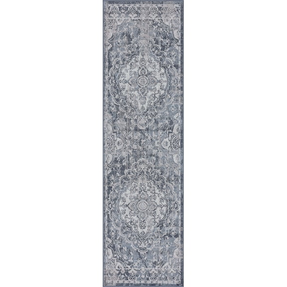 Tayse Nexus Area Rug NEX1301 Traditional Blue Shaded Vintage 2' x 2' 11" Rectangle