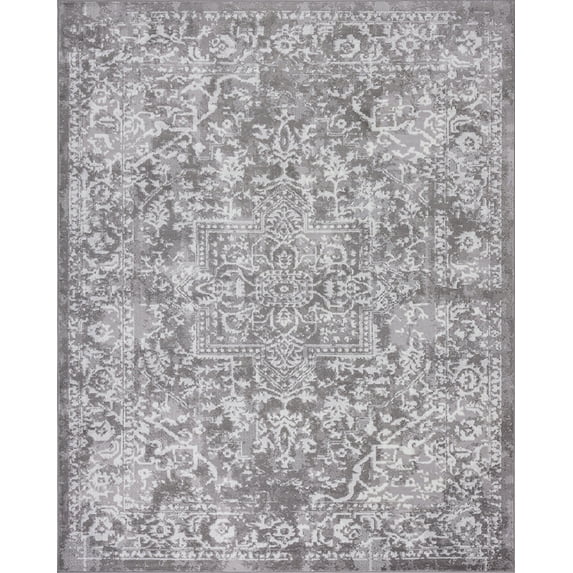 Tayse Nexus Area Rug NEX1700 Traditional Gray Faded Shaded 8' 9" x 12' 2" Rectangle