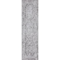 Tayse Nexus Area Rug NEX1800 Traditional Gray Petals Bulbs 2' x 2' 11" Rectangle