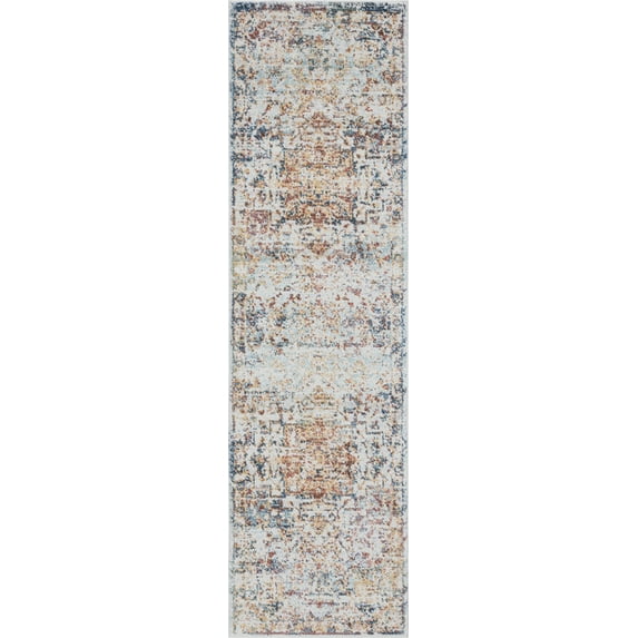 Tayse Reina Area Rug REI1400 Traditional Navy Petals Faded 2' x 2' 11" Rectangle