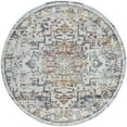 thumbnail image 1 of Tayse Reina Area Rug REI1400 Traditional Navy Petals Faded 5' 3" x 5' 3" Round, 1 of 2