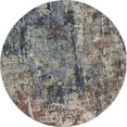 thumbnail image 1 of Tayse Reina Area Rug REI1700 Contemporary Navy Vintage Distressed 5' 3" x 5' 3" Round, 1 of 2