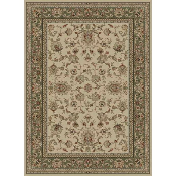 Tayse Sensation Area Rug 4722 Ivory Scrolls Border 7' 10" x 10' 3" Rectangle