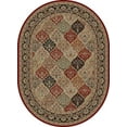 thumbnail image 1 of Tayse Sensation Area Rug 4770 Red Panel Flower 5' 3" x 7' 3" Oval, 1 of 3