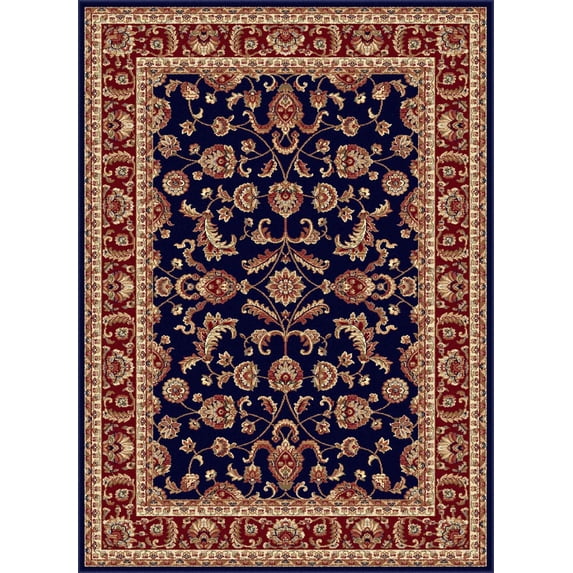Tayse Sensation Area Rug 4797 NAVY Traditional Navy Blue Vines Leaves 7' 10" x 10' 3" Rectangle