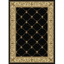 Tayse Sensation Area Rug 4883 Traditional Black Swirls Lines 2' 3" x 7' 3" Rectangle
