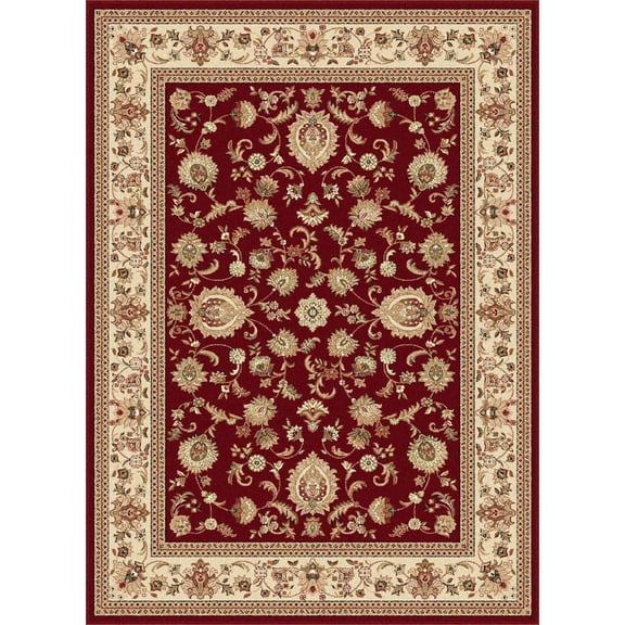 Tayse Sensation Area Rug SNS4720 Transitional Red Scrolls Border 2' 3" x 10' Rectangle