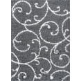 thumbnail image 1 of Tayse Soho Shag Shag Area Rug SOH1101 Transitional Gray Curls Swirls 3' 3" x 4' 11" Rectangle, 1 of 2