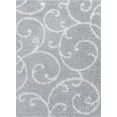 thumbnail image 1 of Tayse Soho Shag Shag Area Rug SOH1102 Transitional Silver Leaves Curls 7' 10" x 10' 2" Rectangle, 1 of 2