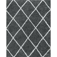 thumbnail image 1 of Tayse Soho Shag Shag Area Rug SOH1201 Transitional Gray Checkered Repeat 5' 3" x 7' 3" Rectangle, 1 of 2