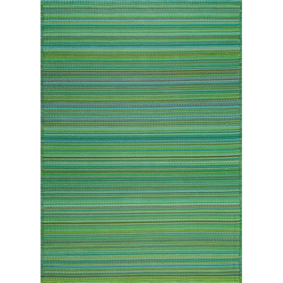 Tayse Sunset Area Rug SUN1404 Contemporary Green Gradient Lines 7' 10" x 10' 2" Rectangle
