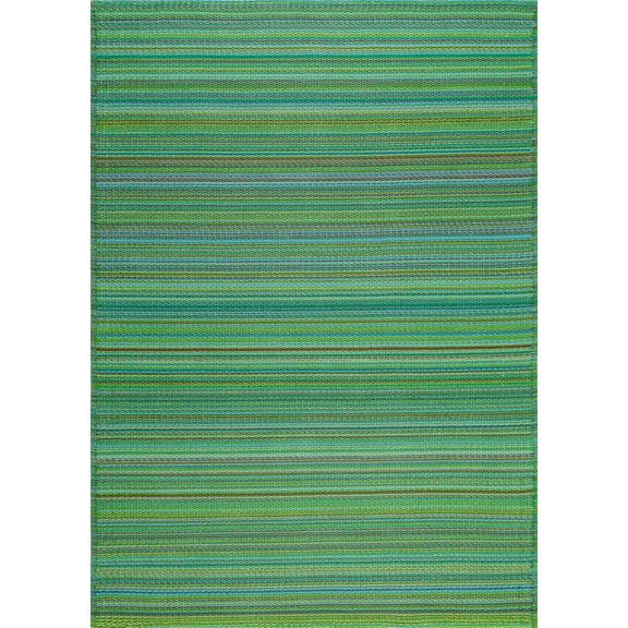 Tayse Sunset Area Rug SUN1404 Contemporary Green Gradient Lines 7' 10" x 10' 2" Rectangle