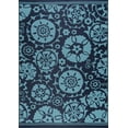 thumbnail image 1 of Tayse Sunset Area Rug SUN1502 Transitional Navy Bulbs Scrolls 7' 10" x 10' 2" Rectangle, 1 of 2