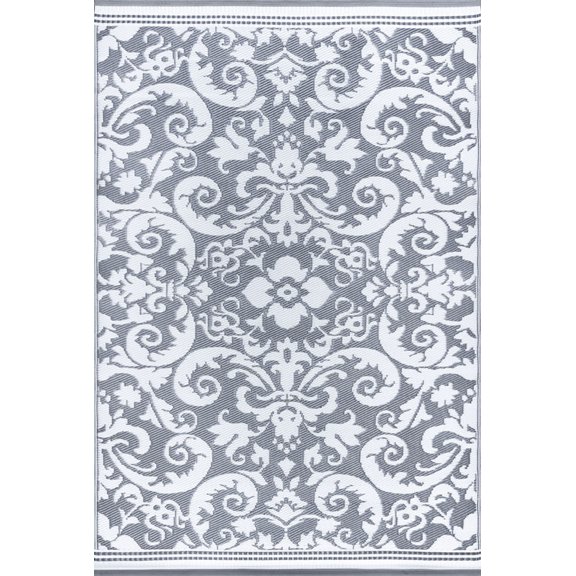 Tayse Sunset Area Rug SUN1603 Transitional Gray Curls Bulbs 5' 11" x 8' 10" Rectangle