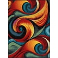 thumbnail image 1 of Tayse Symphony Area Rug SMP1001 Contemporary Multi Curves Swirls 2' 7" x 7' 3" Rectangle, 1 of 3