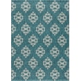 thumbnail image 1 of Tayse Veranda Area Rug VND1515 Transitional Teal Curls Swirls 5' 3" x 7' 3" Rectangle, 1 of 3