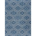 thumbnail image 1 of Tayse Veranda Area Rug VND1714 Contemporary Indigo Curves Diamonds 5' 3" x 7' 3" Rectangle, 1 of 3