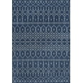 thumbnail image 1 of Tayse Veranda Area Rug VND2007 Contemporary Navy Rows Diamonds 3' 11'' x 5'3'' Rectangle, 1 of 7
