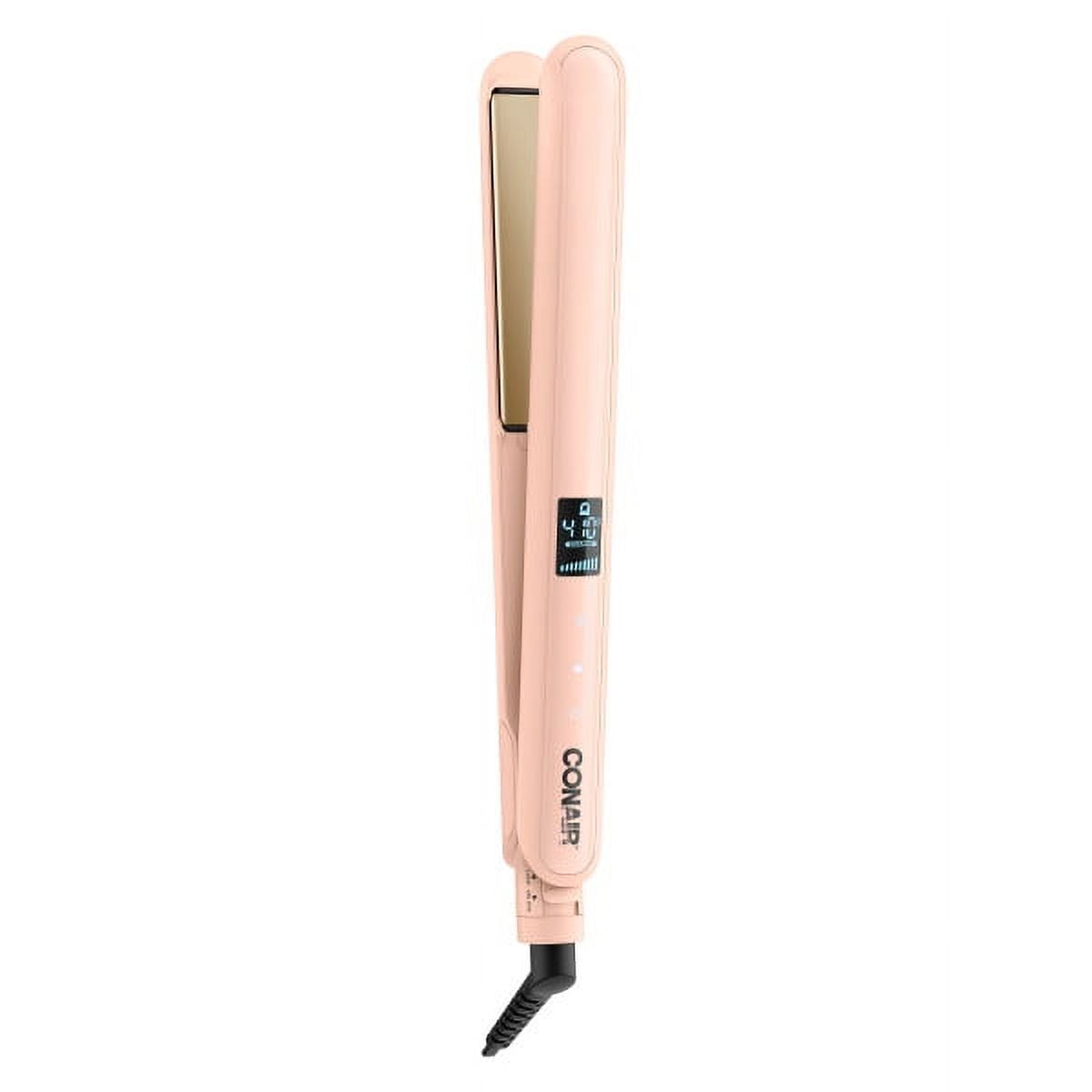 Tayshia by Conair Double Ceramic 1" Flat Iron Hair Straightener Peach