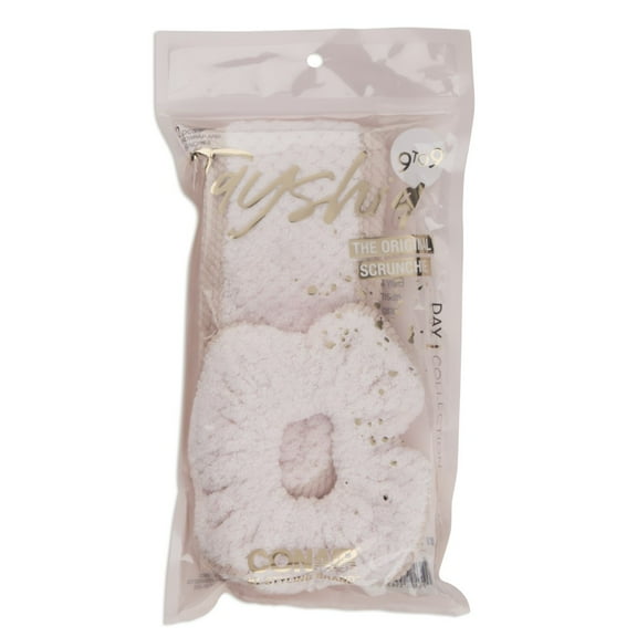 Tayshia by Conair Spa Headwrap and Matching Scrunchie Hair Tie, Cream, 2 Ct
