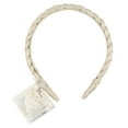 thumbnail image 1 of Tayshia by Scunci Comfort No-Squeeze Satin Braided Headband, Tan, 1 of 7