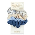 thumbnail image 1 of Tayshia by Scunci Dent Free Comfortable Scrunchie Hair Ties, Assorted Blue, 4 Ct, 1 of 7