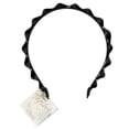 thumbnail image 1 of Tayshia by Scunci Twisted Faux-Leather No-Squeeze Fashion Headband, Black, 1 of 7