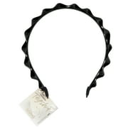 Tayshia by Scunci Twisted Faux-Leather No-Squeeze Fashion Headband, Black