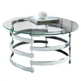thumbnail image 1 of Tayside Metal and Chrome Tempered Glass Top Cocktail Table, 1 of 2