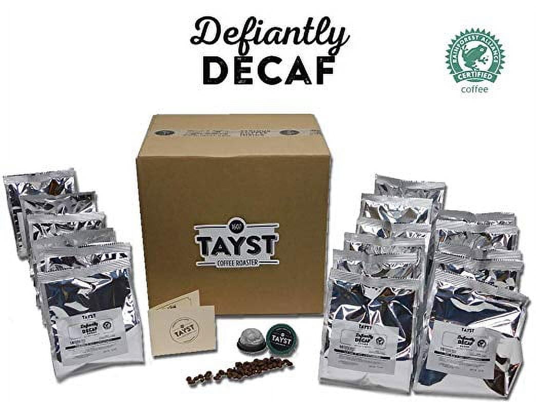 Tayst Decaf Coffee Pods | 240 ct. Defiantly Decaf | 100% Compostable Keurig K-Cup compatible | Gourmet Coffee in Earth Friendly packaging
