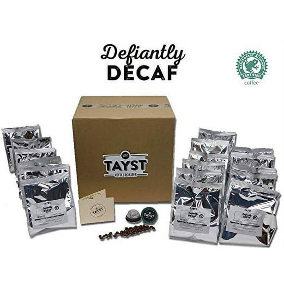 Tayst Decaf Coffee Pods | 240 ct. Defiantly Decaf | 100% Compostable Keurig K-Cup compatible | Gourmet Coffee in Earth Friendly packaging