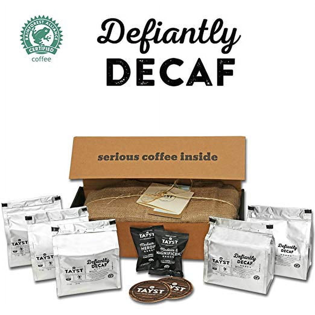 Tayst Decaf Coffee Pods | 50 ct. Defiantly Decaf | 100% Compostable Keurig K-Cup compatible | Gourmet Coffee in Earth Friendly packaging