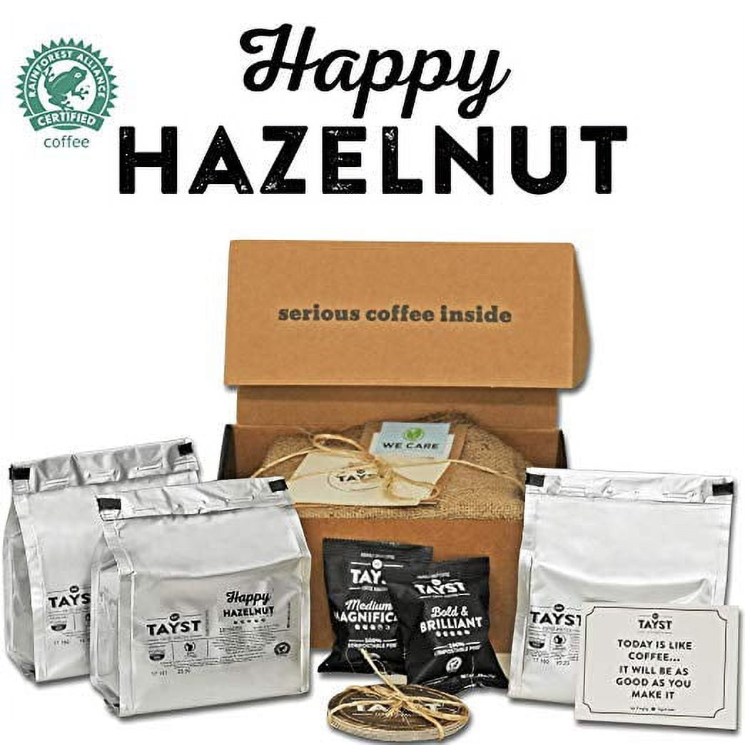 Tayst Hazelnut Coffee Pods | 30 ct. Happy Hazelnut | 100% Compostable Keurig K-Cup compatible | Gourmet Coffee in Earth Friendly packaging