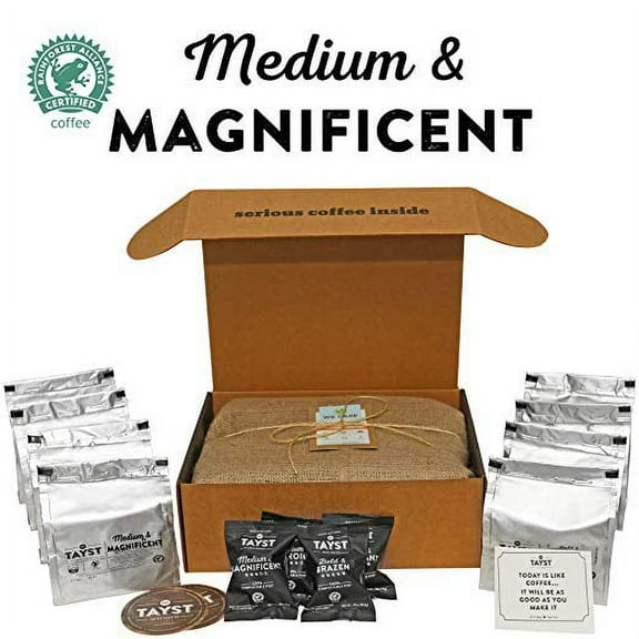 Tayst Medium Roast Coffee Pods | 100 ct. Medium & Magnificent | 100% Compostable Keurig K-Cup compatible | Gourmet Coffee in Earth Friendly packaging