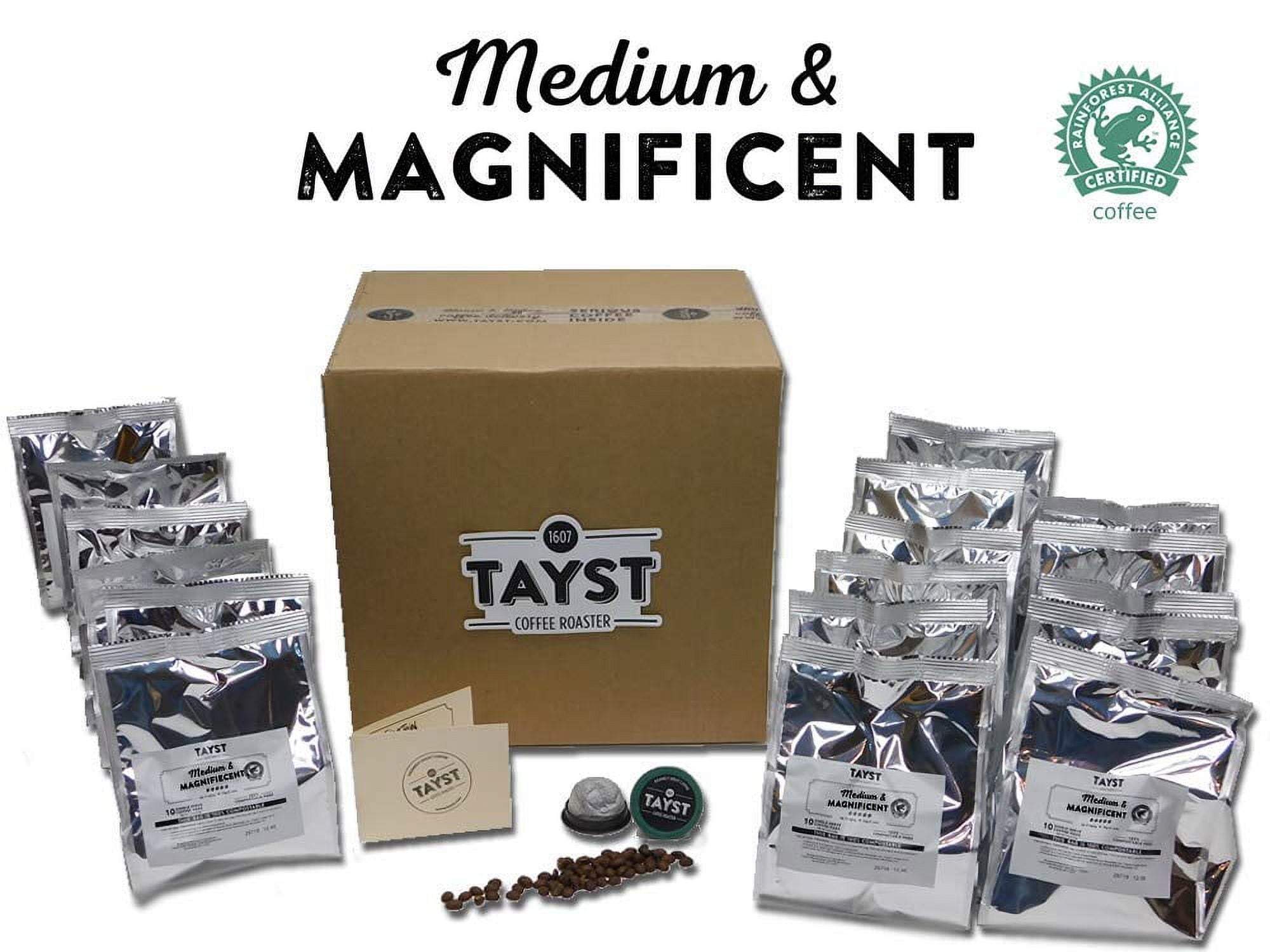 Tayst Medium Roast Coffee Pods | 240 ct. Medium & Magnificent | 100% Compostable Keurig K-Cup compatible | Gourmet Coffee in Earth Friendly packaging
