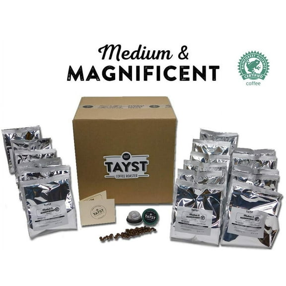 Tayst Medium Roast Coffee Pods | 240 ct. Medium & Magnificent | 100% Compostable Keurig K-Cup compatible | Gourmet Coffee in Earth Friendly packaging