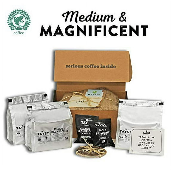 Tayst Medium Roast Coffee Pods | 30 ct. Medium & Magnificent | 100% Compostable Keurig K-Cup compatible | Gourmet Coffee in Earth Friendly packaging