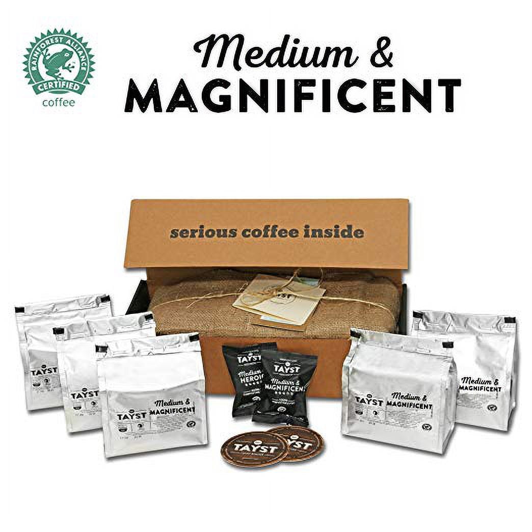 Tayst Medium Roast Coffee Pods | 50 ct. Medium & Magnificent | 100% Compostable Keurig K-Cup compatible | Gourmet Coffee in Earth Friendly packaging